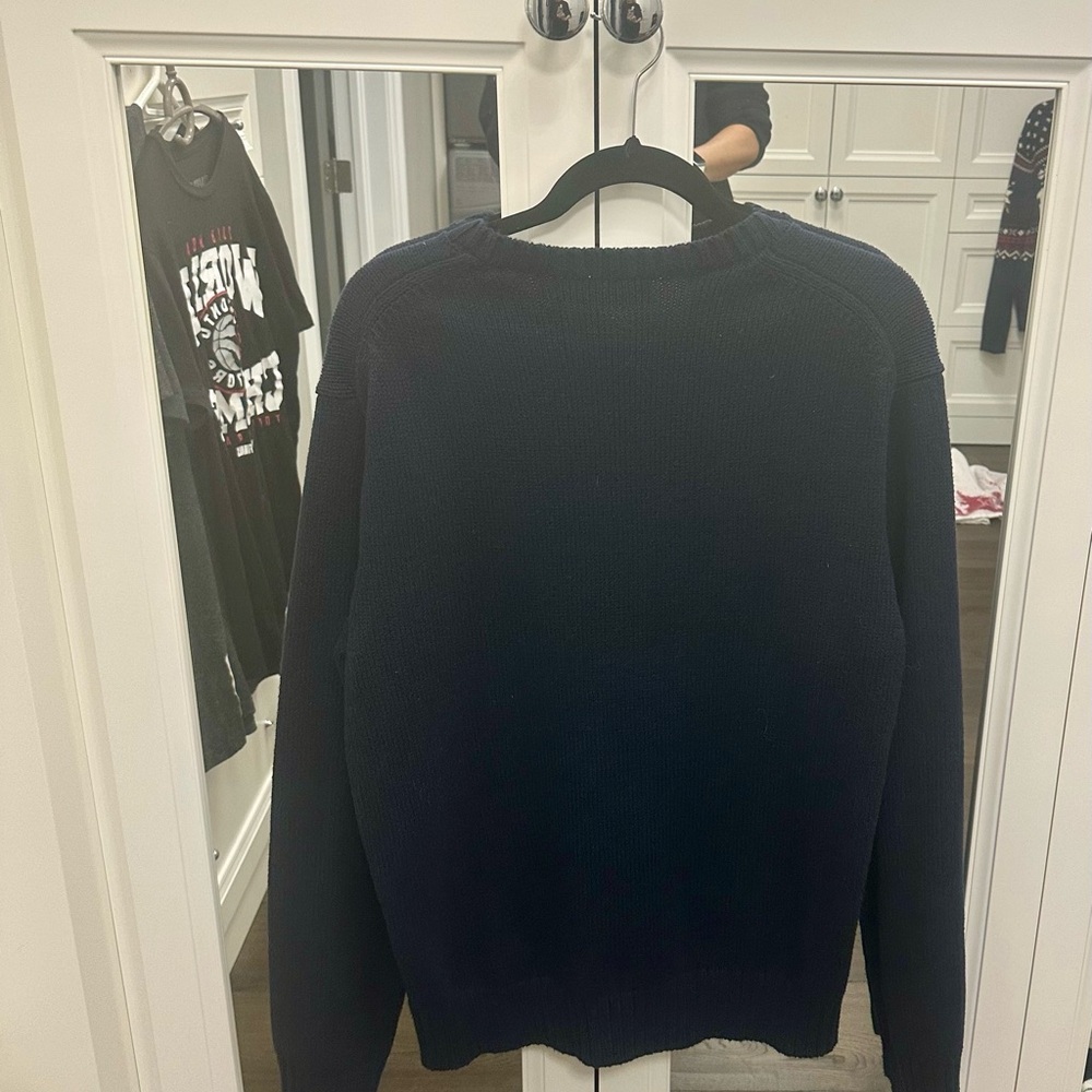 Polo by Ralph Lauren Navy Sweater with Festive Bear - Picture 2 of 5